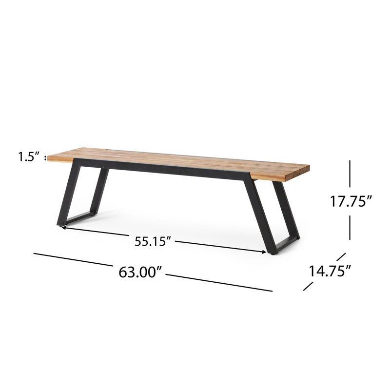 BANC GAYLOR (ENSEMBLE DE 2), Noir, noir, noir, noir