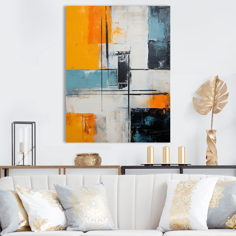 Colorfields Deconstructed Minimal Abstract - Print on Canvas, Wrapped Canvas, 40" H x 30" W x 1.5" D