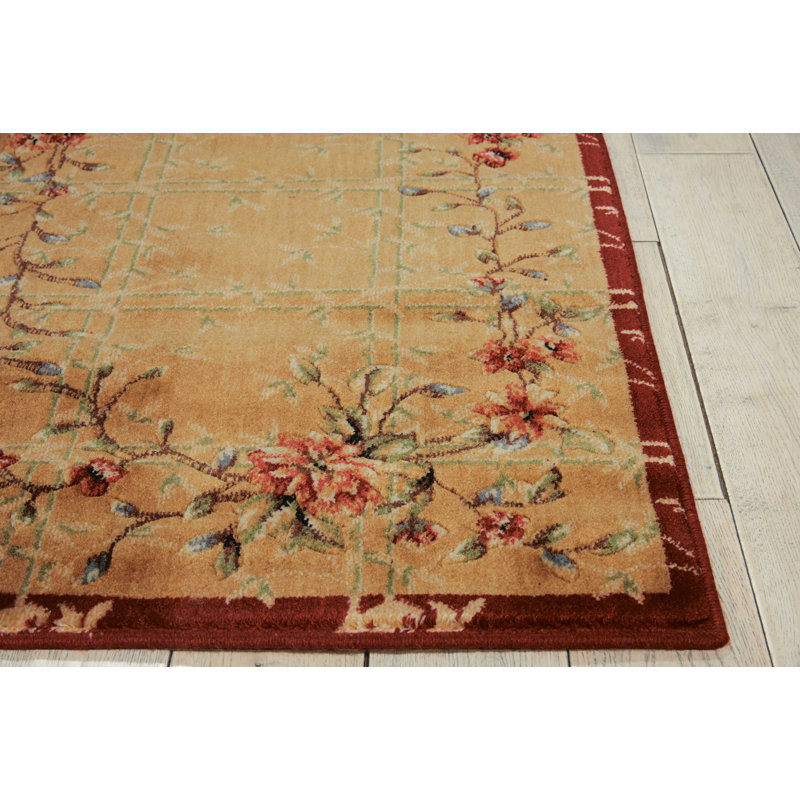 Tibbett Floral Indoor Rug, Rectangle 9'6" x 13'