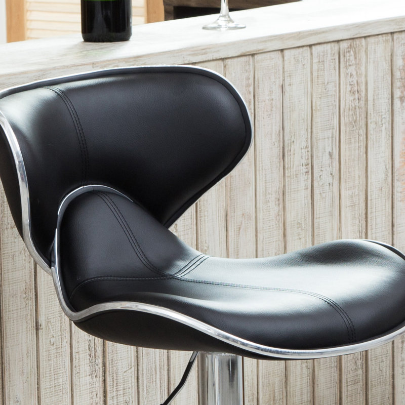 Ensemble de 2 tabourets de bar Upholstery Airlift, Noir