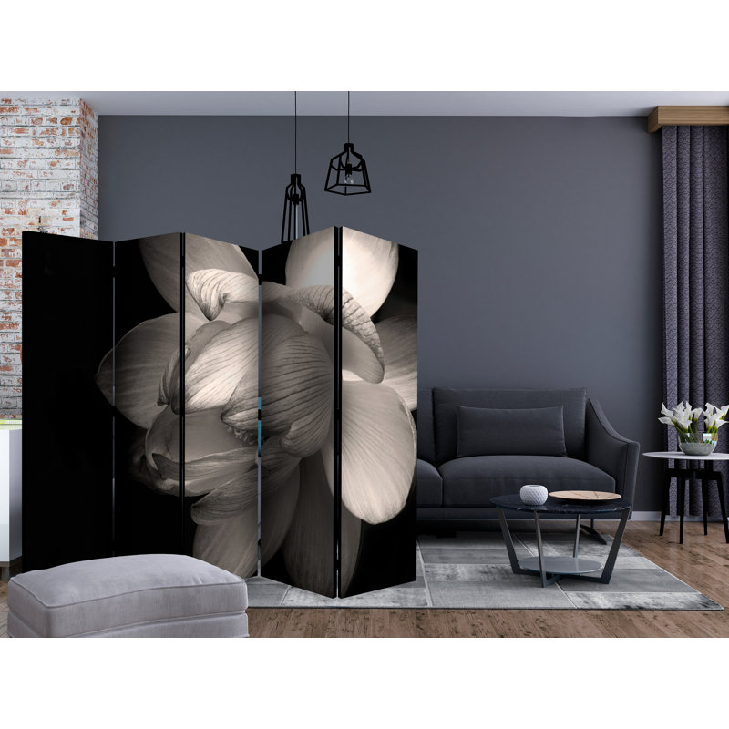 Glengarry 225cm W x 172cm H 5 - Panel Solid Wood Folding Room Divider