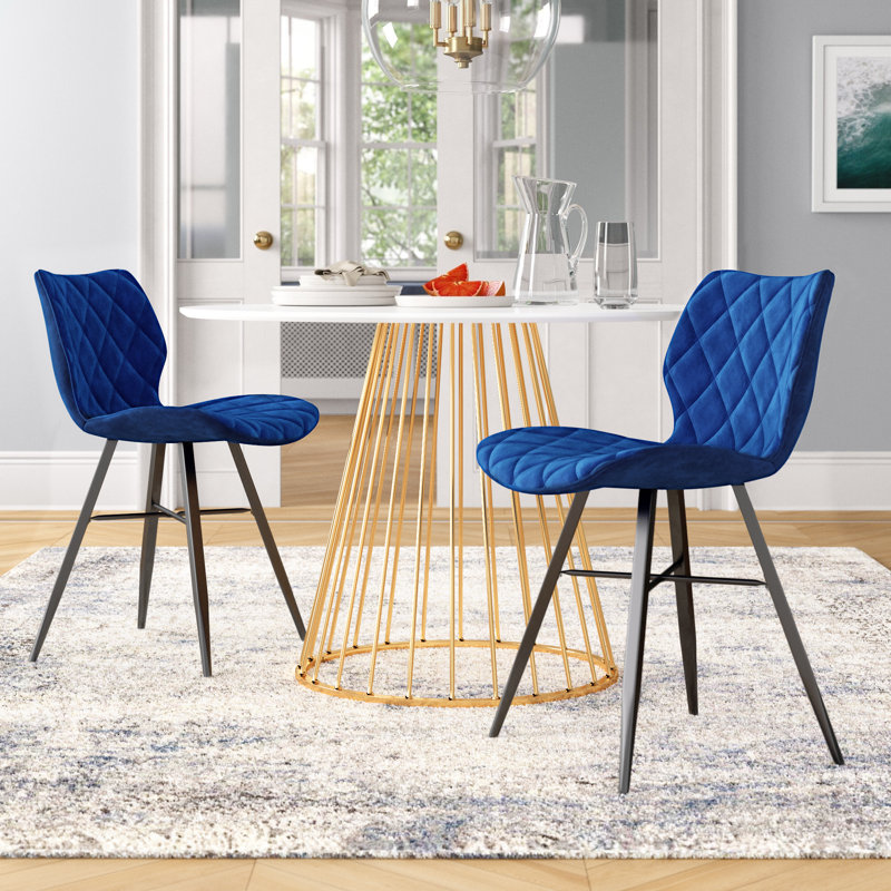 Seery Upholstered Dining Chair, Blue