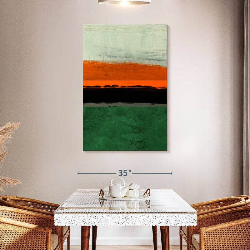 Avery Abstract Stripe Theme Orange, 48" H x 32" W