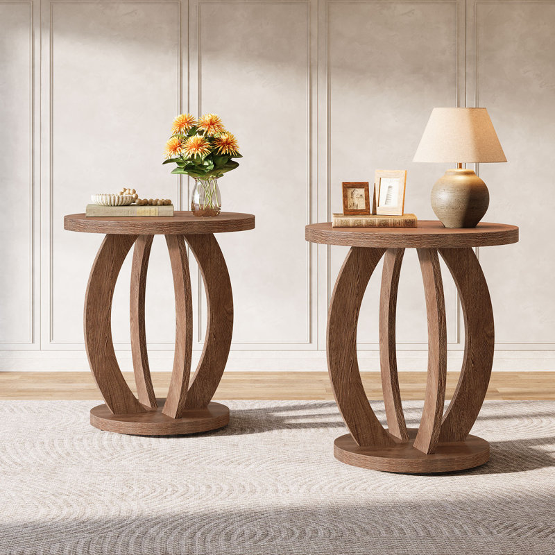 Table de chevet 24 po, Ensemble de 2, Brun