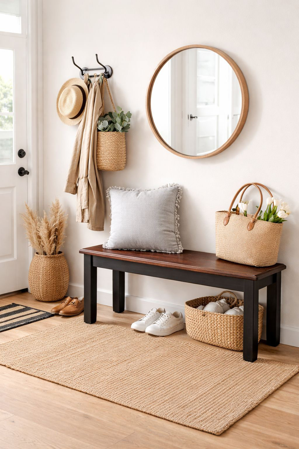 Remaval Bench Red Barrel Studio® Raffe Wood Bench & Reviews | Wayfair