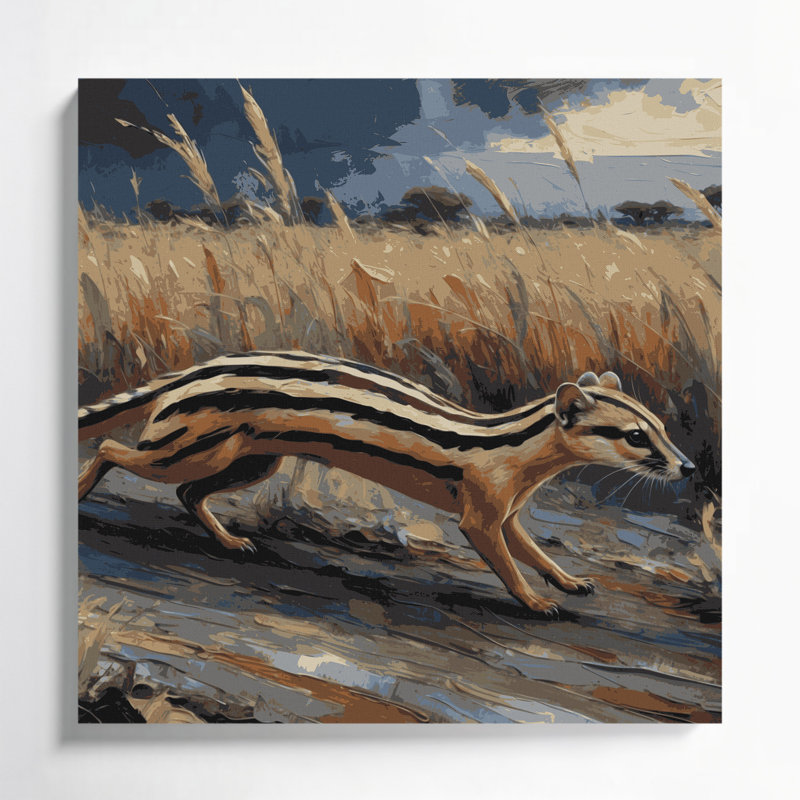Art animalier sur toile sauvage, 8" H x 8" W