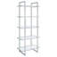 Étagère à livres en acier inoxydable Philomene H 79 po x l 31,5 po-1270028993