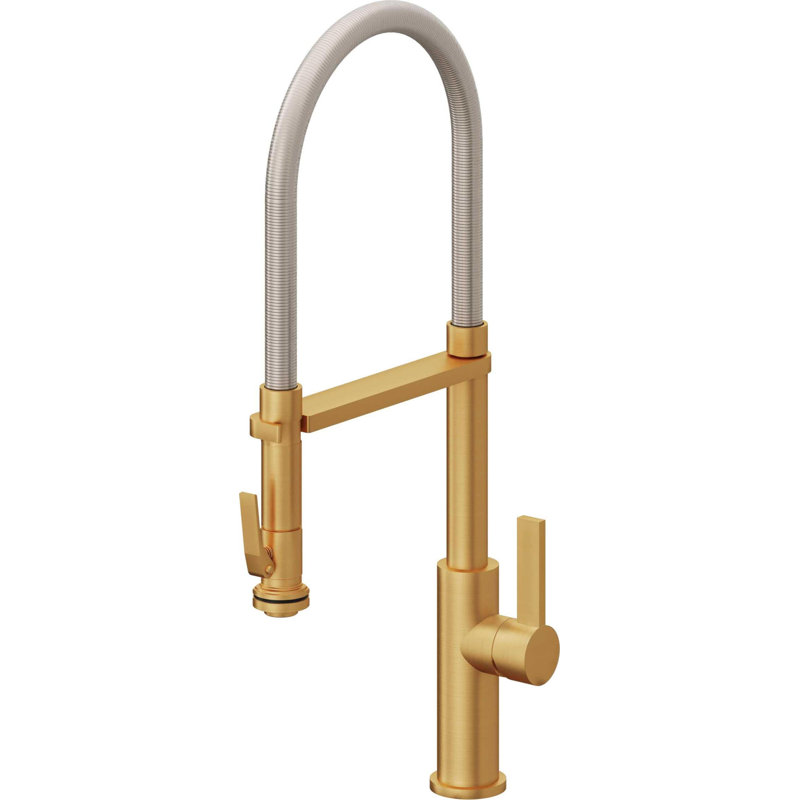 Corsano Kitchen Faucet, Lifetime Satin Gold