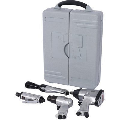 71 Piece Air Tool And Accessories Kit, Impact Wrench, Air Ratchet, Die Grinder, Air Hammer With Hose Fittings And Storage Case