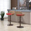 Tabouret de bar 19,29 po x 18,9 po x 42,91 po, hauteur réglable en lin et métal 1pc avec repose-pieds-1833086282