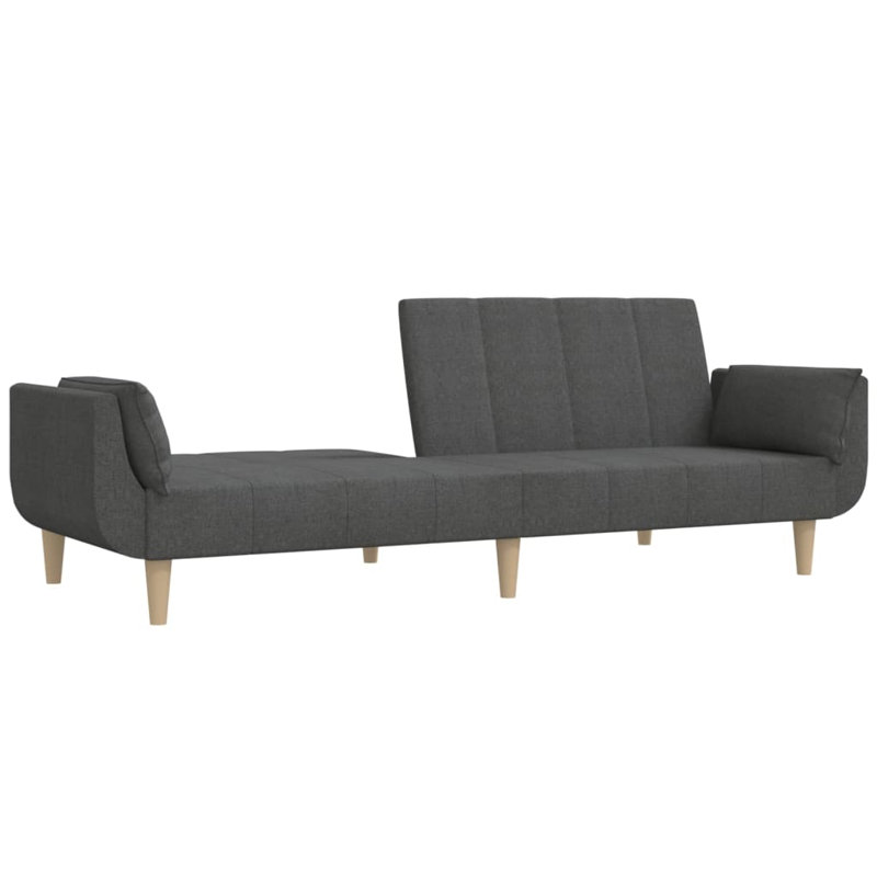 Upholstered 86.6'' Sofa, Dark Gray Polyester