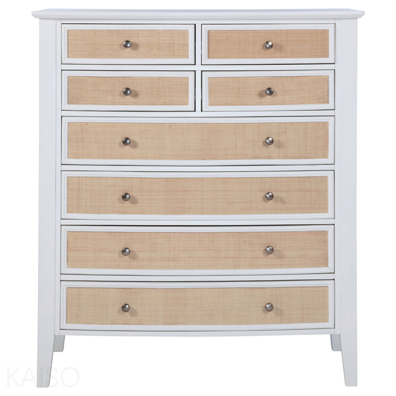 Commode blanche à 8 tiroirs