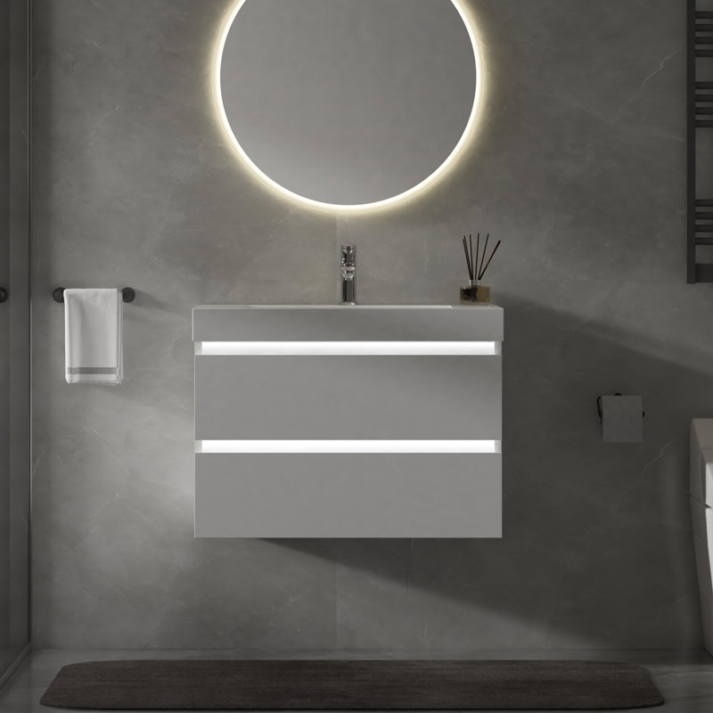 Urrutia 24'' Single Bathroom Vanity with Resin Top