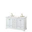 Ensemble de meuble-lavabo double autoportant 72 po avec plateau en quartz Deborah-98181802-98181803-98181806
