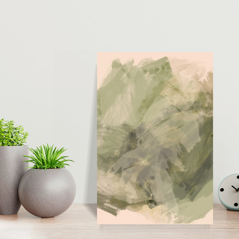 «Earthy Green Abstract Abstract Modern Organic Wall Art Print», 18" H x 12" W