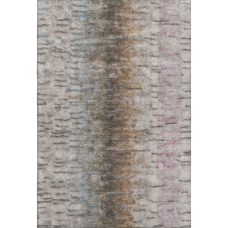 Premium Machine Washable Mayfield AMF2319 Casual Rug, 10' x 14', Brown