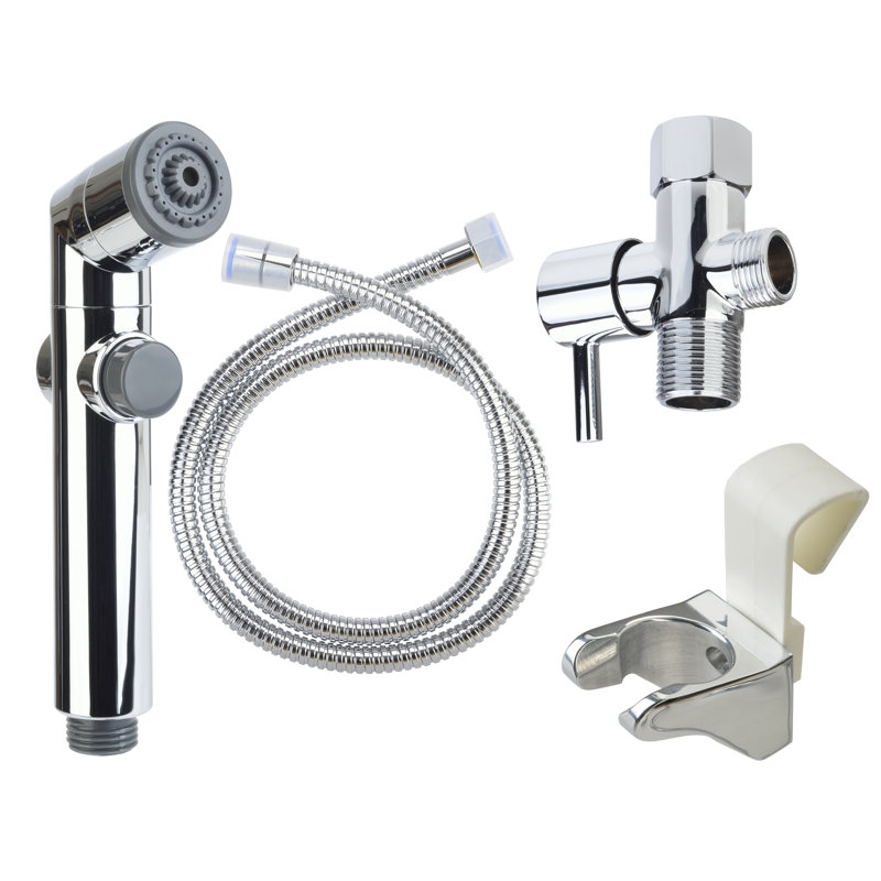 Chrome Handheld Bidet with Dual Spray Options