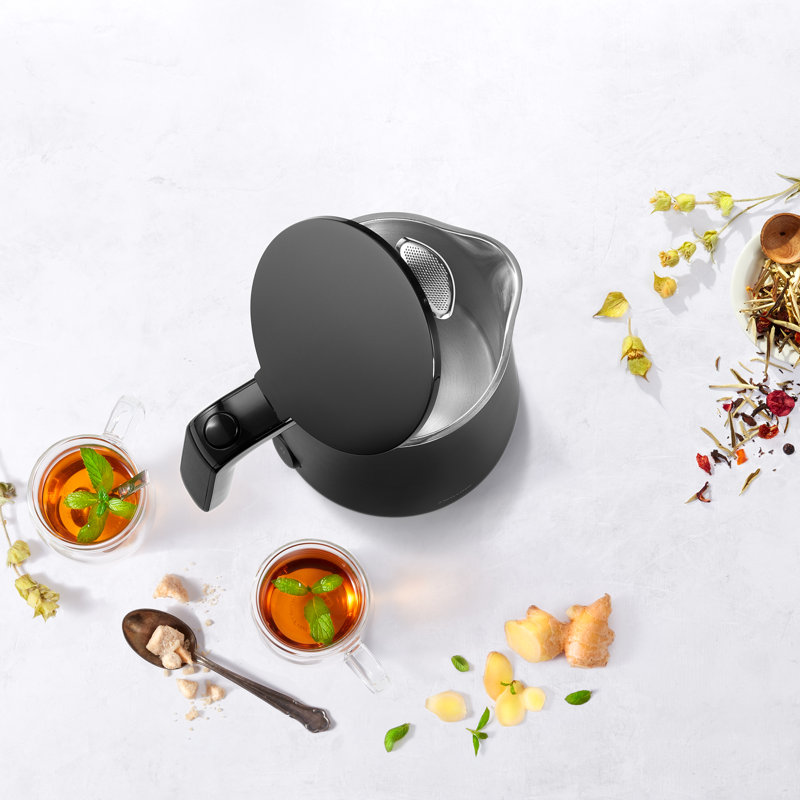 Enfinigy Cool Touch 1-Liter Cordless Electric Tea Kettle and Hot Water, Matte Black