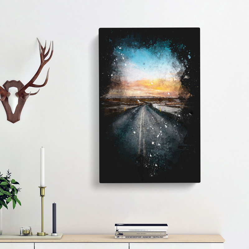 Road Through Iceland - Wrapped Canvas, 91cm H x 60cm W x 3cm D