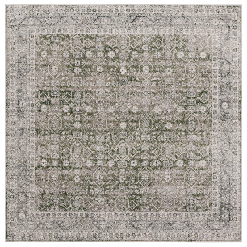 Tapis oriental performance Koltyn Vintage Tabriz, Carré 6 pi 7 po