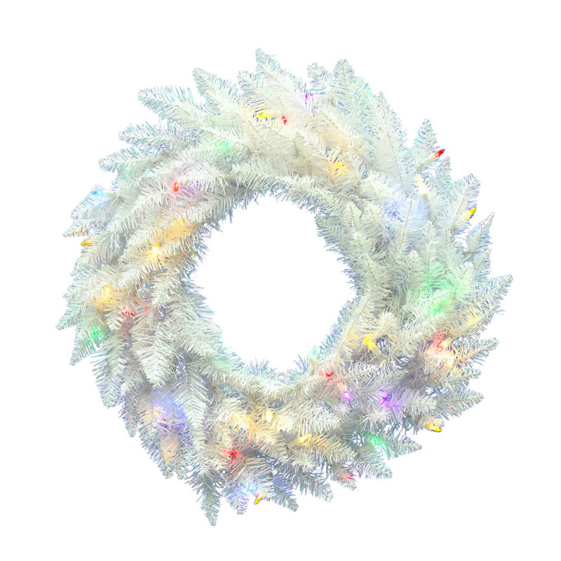 Couronne artificielle épinette blanche Sparkle, H 30 po x l 30 po x P 3 po