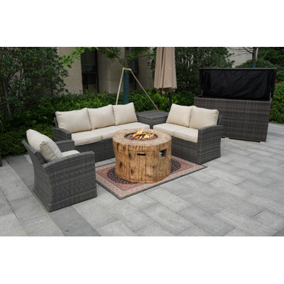 6 - Person Patio Conversation Set with Cushions