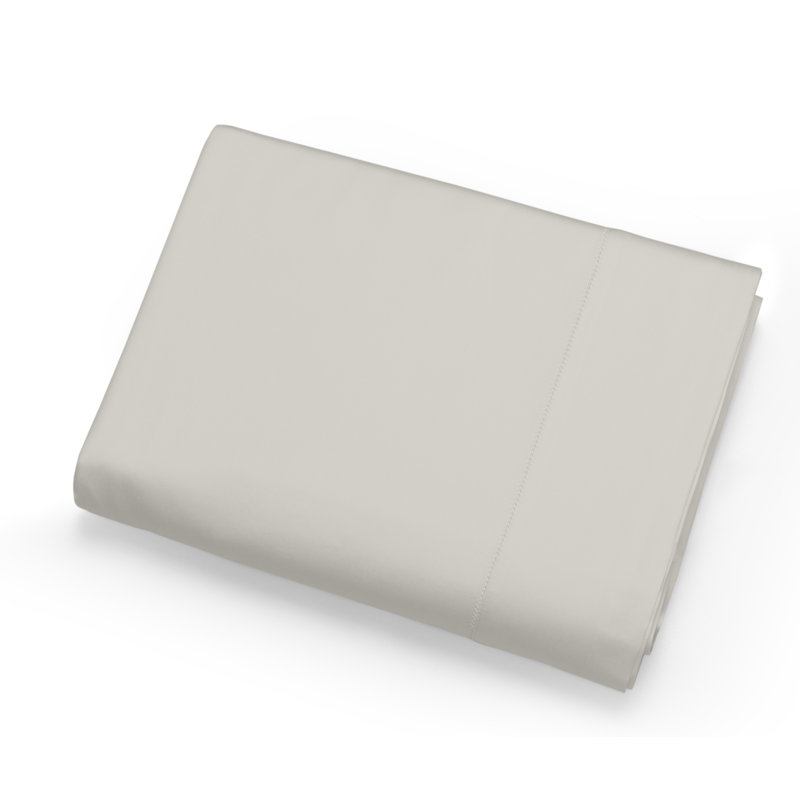 Nuvola Sateen Flat Sheet, Pearl, Queen