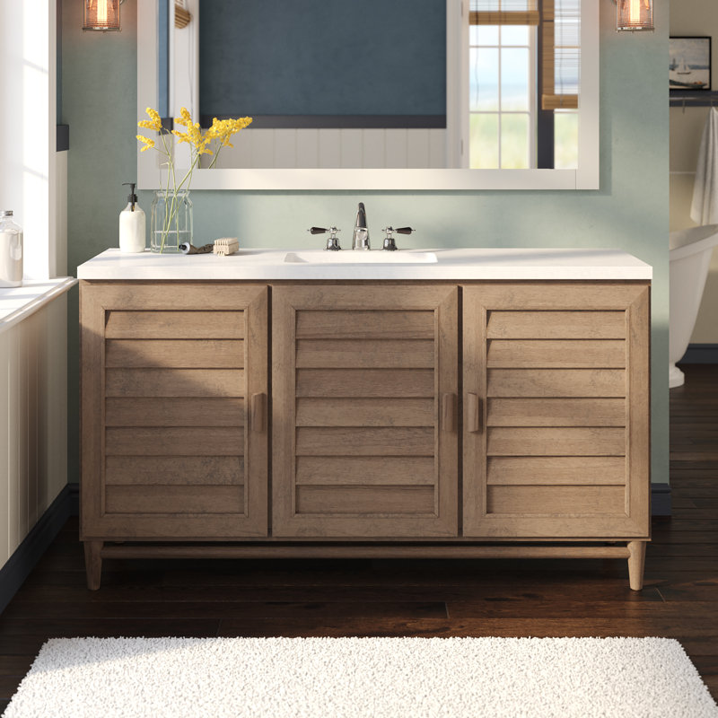 Broeder 60'' W Single Vanity, Parisien Bleu, 8" Widespread