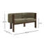 48,5 po de couleur unie avec des tons de noyer, fabrication en bois d'hévéa, conception pratique des accoudoirs sur rail, revêtement doux au toucher, assise intime rembourrée, noyau solide, look élégant, vie compacte facile à nettoyer