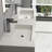 Chloe MEDUNJESS 59" Wall Mounted Double Bathroom Sink, Matte White Solid Surface,Rectangular Wall Mount Double Wash Basin-110982234-98387776