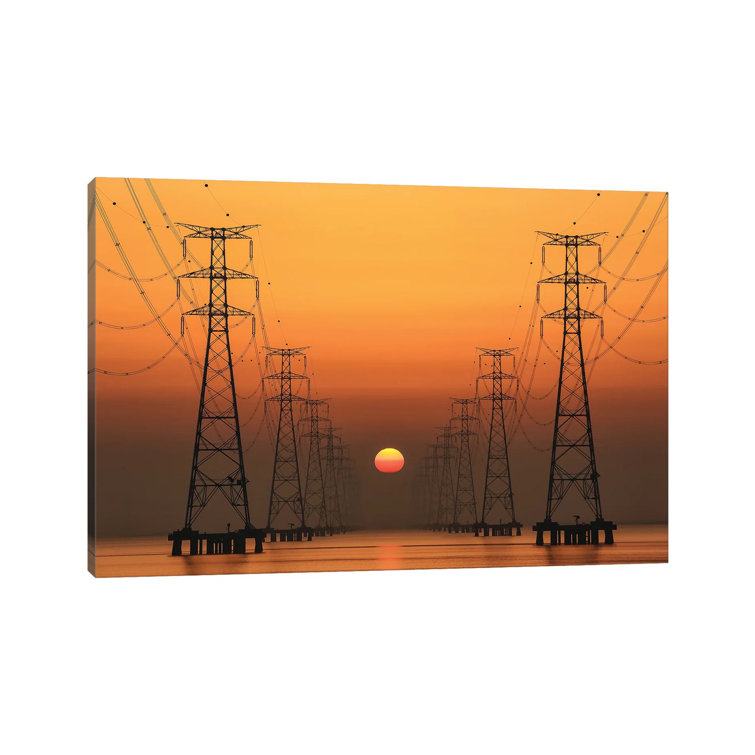 Power Line by Tiger Seo - Wrapped Canvas Print