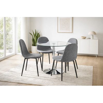 Bocanegra 4 -Person Glass Dining Set