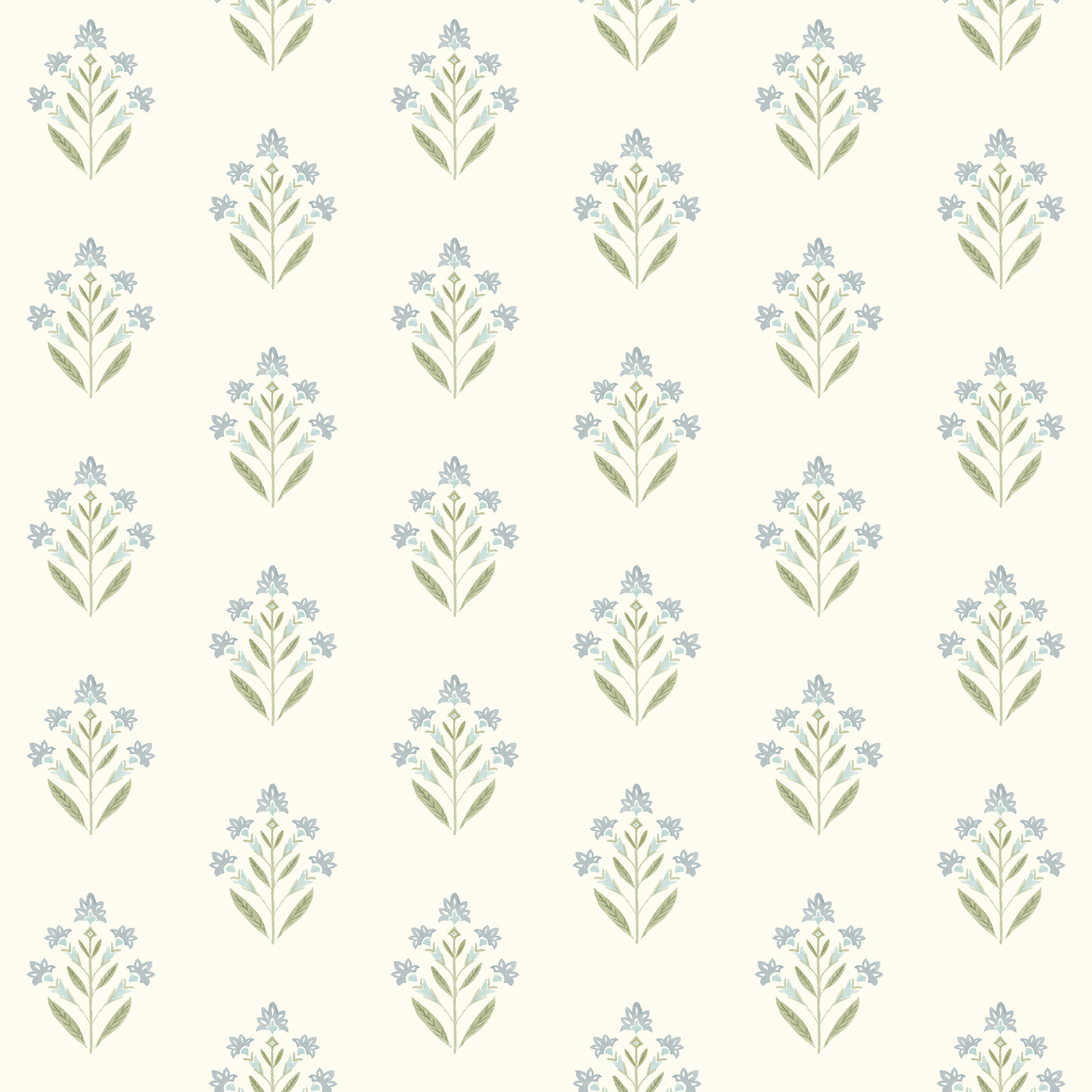 Tenny Prepasted Floral Wallpaper, Aquamarine
