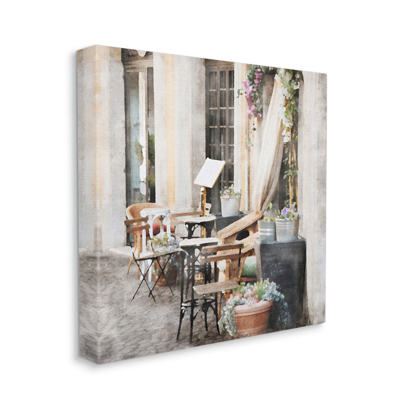 Winston Porter Floral Patio View Canvas Wall Art Design By LSR Design Studio, L 36 po x H 36 po