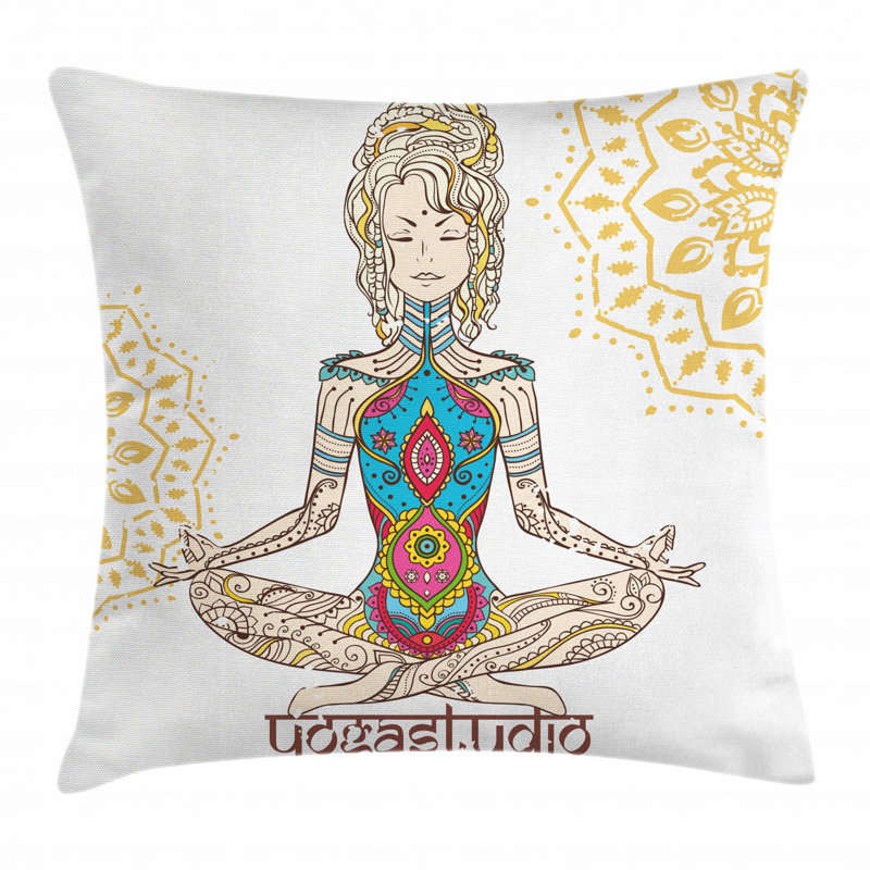Housse de coussin décoratif d’intérieur/extérieur 40 po chakra