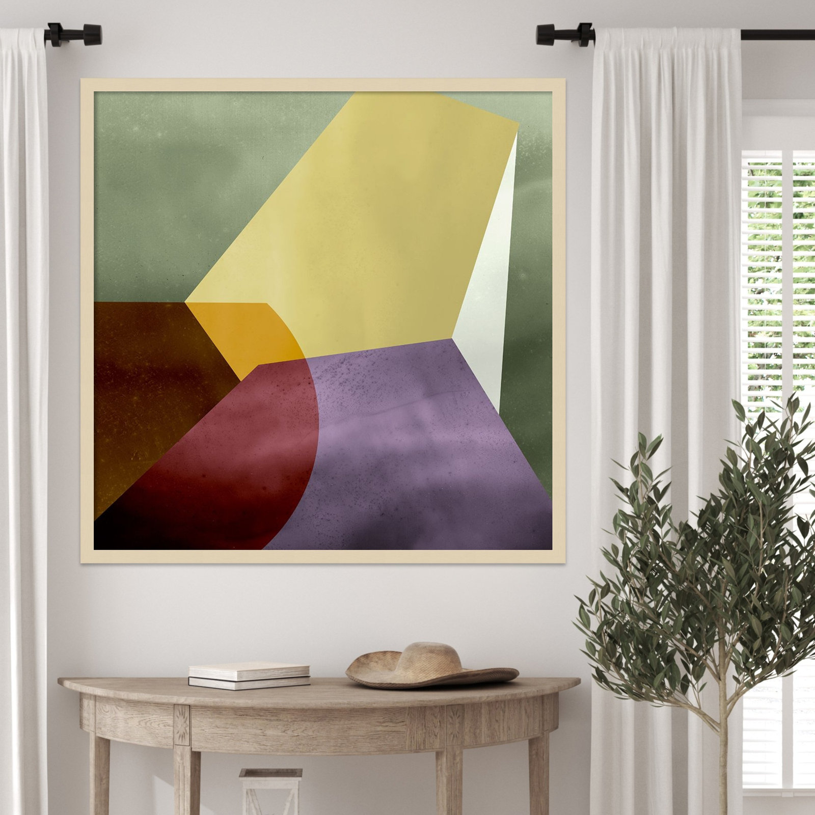 Flagler "Essentially Minimal VI" Print, 33" H x 33" W, Brown