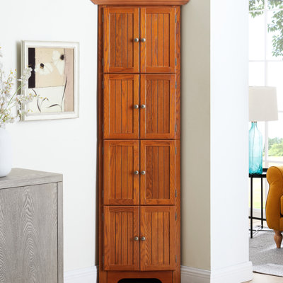 Armoire d'angle avec 8 portes en chêne - Fournit un espace de rangement abondant pour votre maison 4 Maximise l'espace