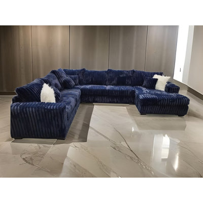 Texxa 5 Piece Sectional Blue 