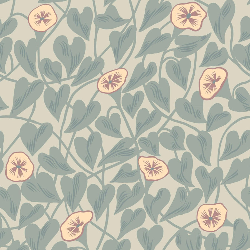 Climbing Vine - Wallpaper, Apricot, Peel & Stick, Self-Adhesive