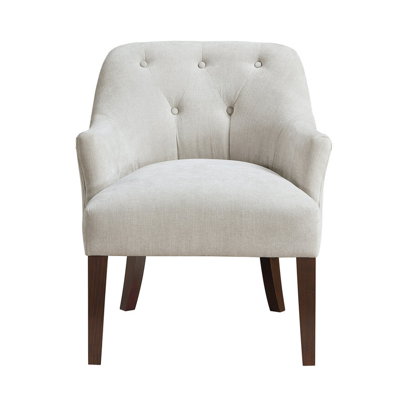 Fauteuil rembourré en tissu 1pc, Gris huître