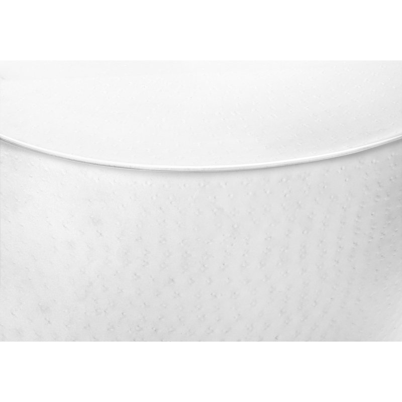 Table d'appoint cylindrique en métal blanc polyvalente pour la chambre et le salon