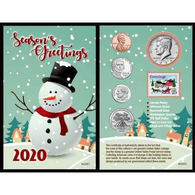 Carte de Noël bonhomme de neige 2020