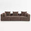 Canapé surdimensionné à assise profonde surdimensionné, canapé modulaire entièrement en mousse 3 pièces en tissu texturé doux, assemblage sans outil, profil bas convenant aux appartements-1594720078