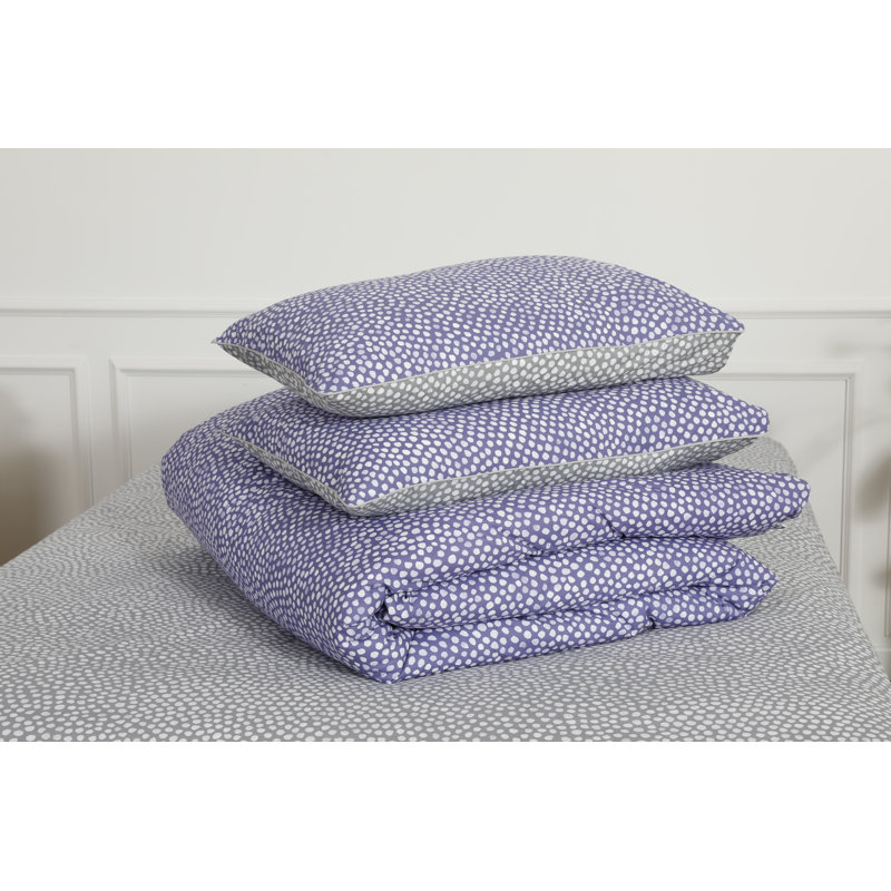 152 Thread Count Polka Dots 100% Cotton Percale Pillow Case, Lavender