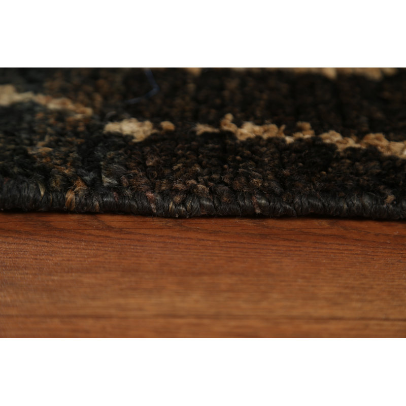 Tapis marocain unique à imprimé nature noué à la main 5 pi 1 po x 7 pi 7 po