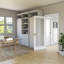 Porte standard en bois de verre givré et en bois massif-85851419
