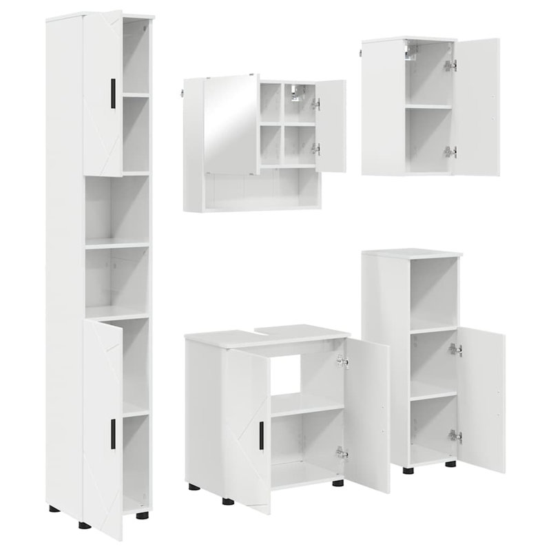 Bathroom Storage Furniture Set, White