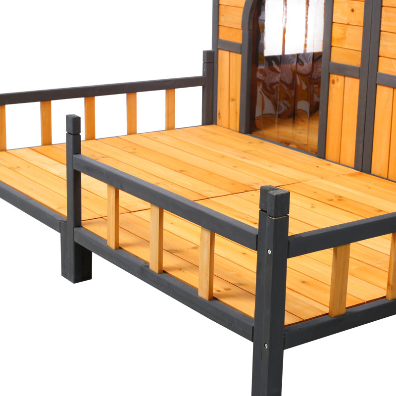 Niche pour chien en bois double TG
