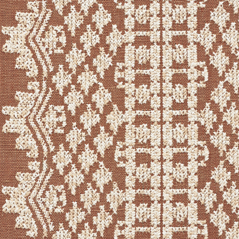 Wentworth Embroidery Fabric, Rust