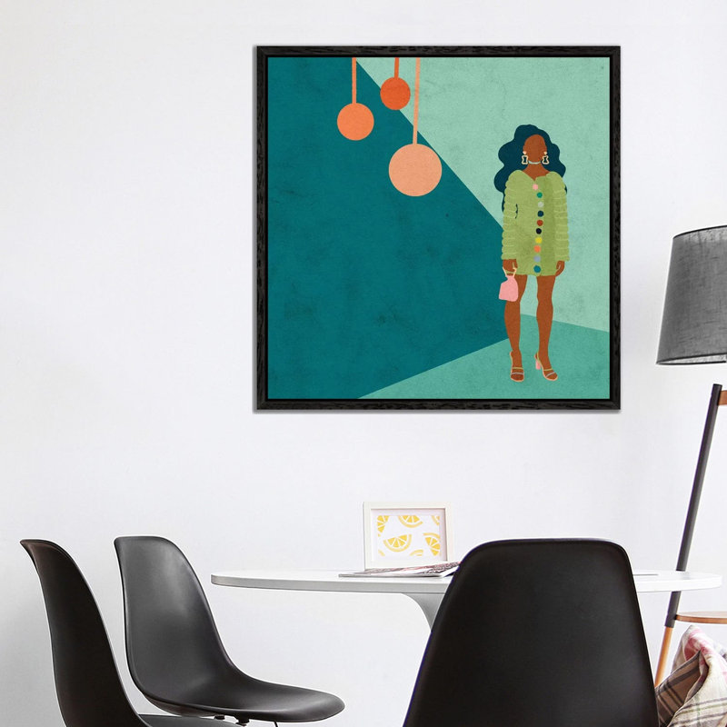 Torya by Reyna Noriega - Print on Canvas, 93.98 cm H x 93.98 cm W, Black Framed